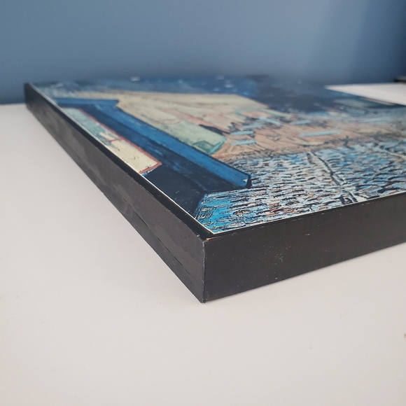 Vincent Van Gogh - Cafe Terrace at Night 12×10 Inch Vintage 1970's Wall Art - Picture 5 of 8